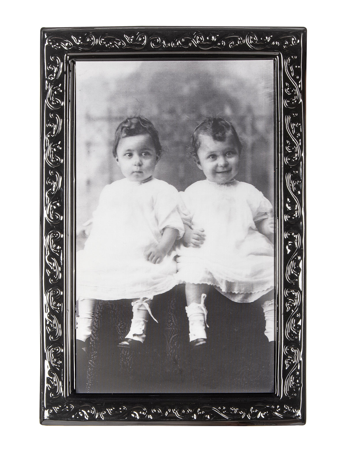 Cadre photo Halloween bébés visages changeants noir