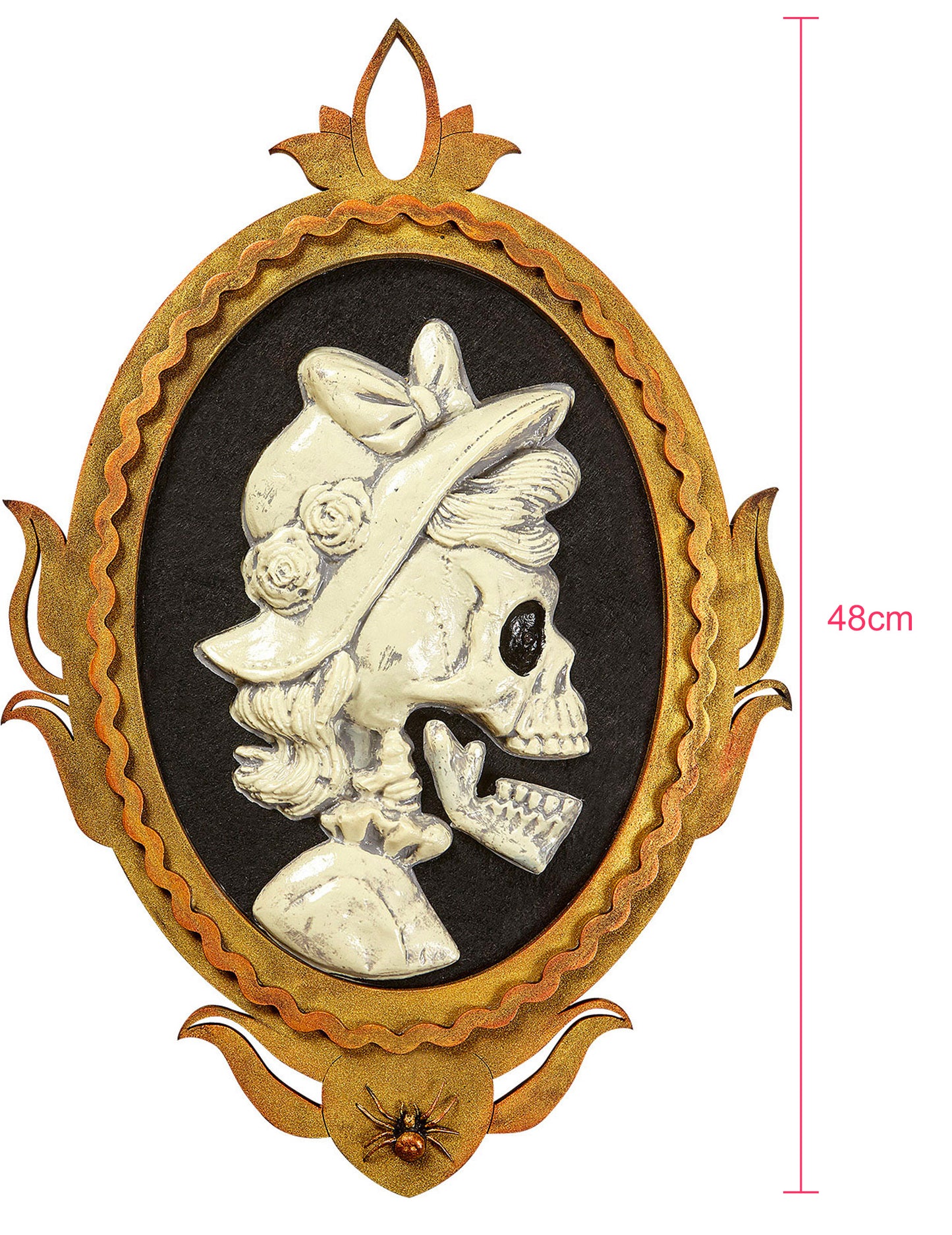 Dimensions du cadre portrait dame squelette amovible