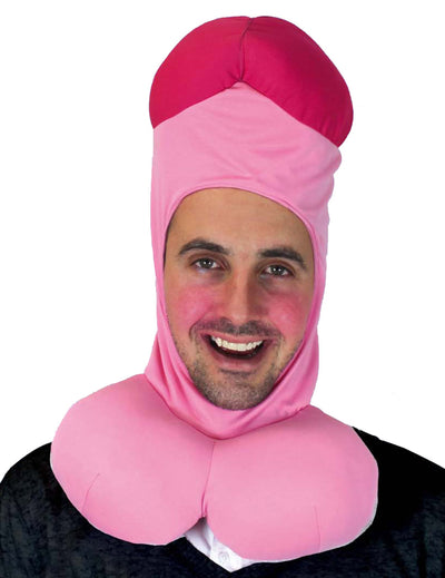 Cagoule humoristique tête de gland pour adulte rose