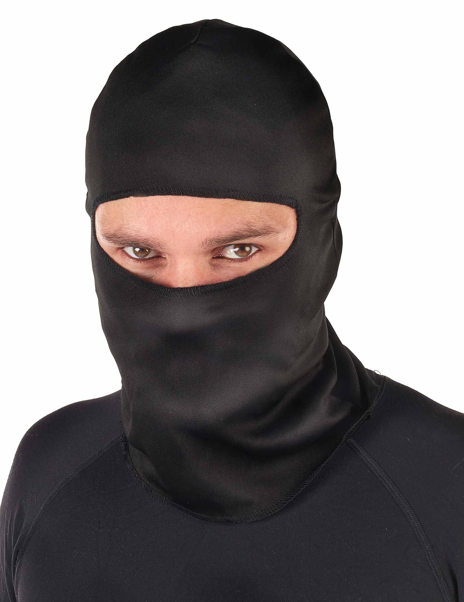 Cagoule ninja pour adulte noire