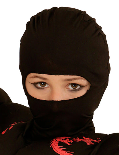 Otroška črna ninja kapuca