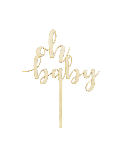 Lesen okrasek za torto Oh, baby 13,5 x 17 cm za otroško zabavo