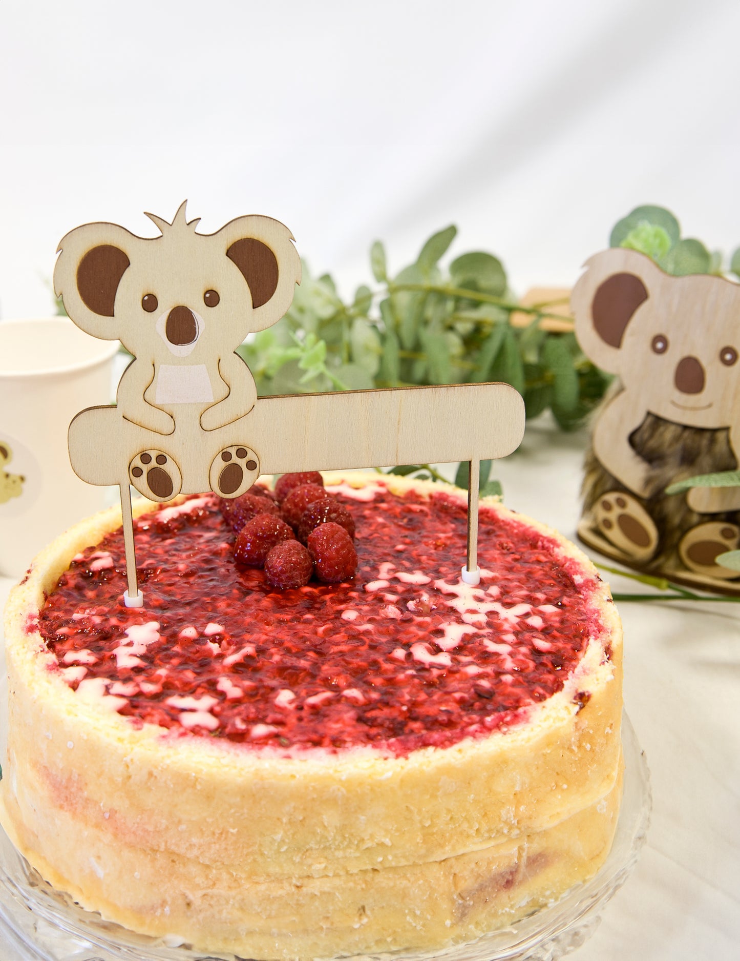 Koala 13 x 13 cm Prilagodljiv leseni topper Koala