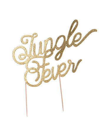 Zlati leseni okraski za torto Jungle Fever, 20 kosov cm bleščice