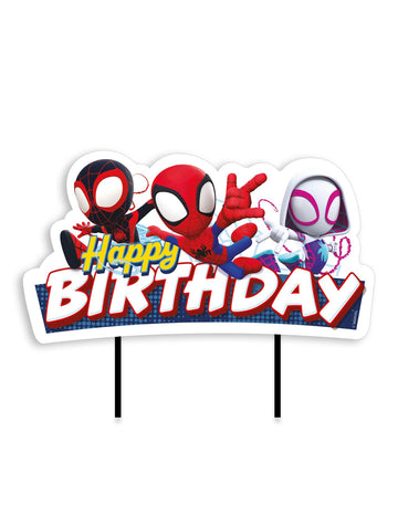 Torta Topper Happy Birthday Spidey in prijatelji 17.5 cm