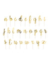 Mise en situation du kit cake toppers en bois lettres pour gâteau dorées métallisées