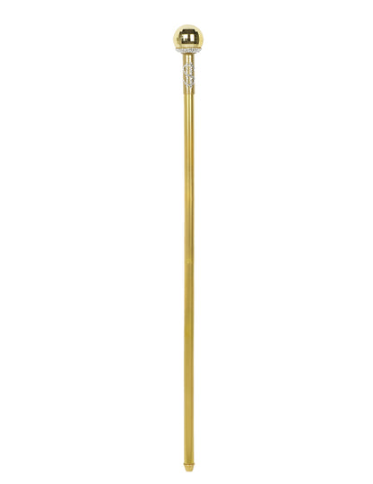 Canne dandy pimp pour adulte dorée avec pommeau dollar