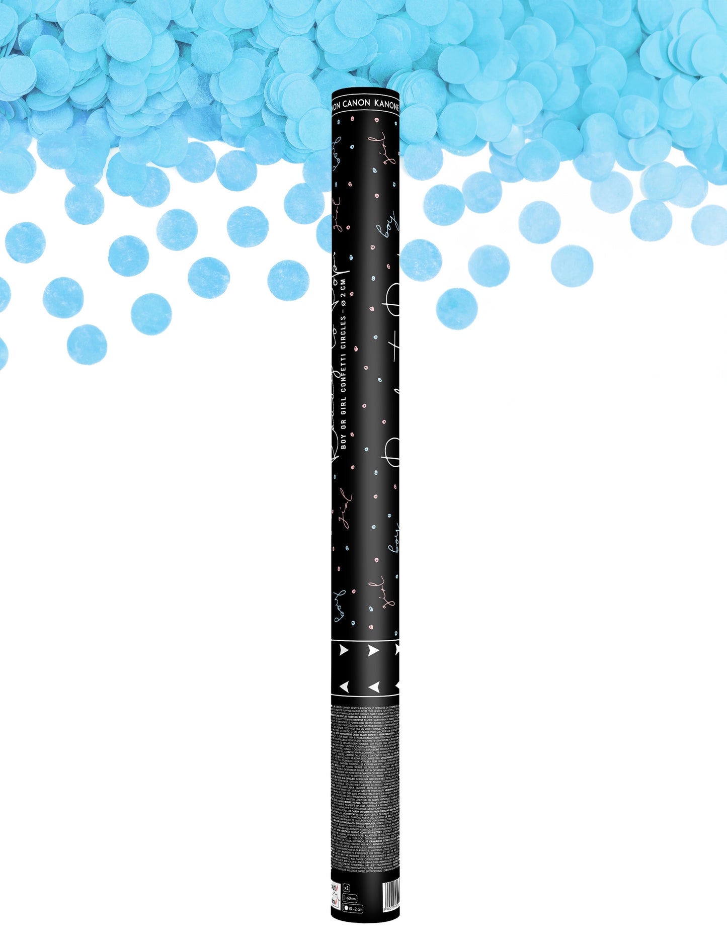 Modri konfeti top fant 60 cm otroška zabava