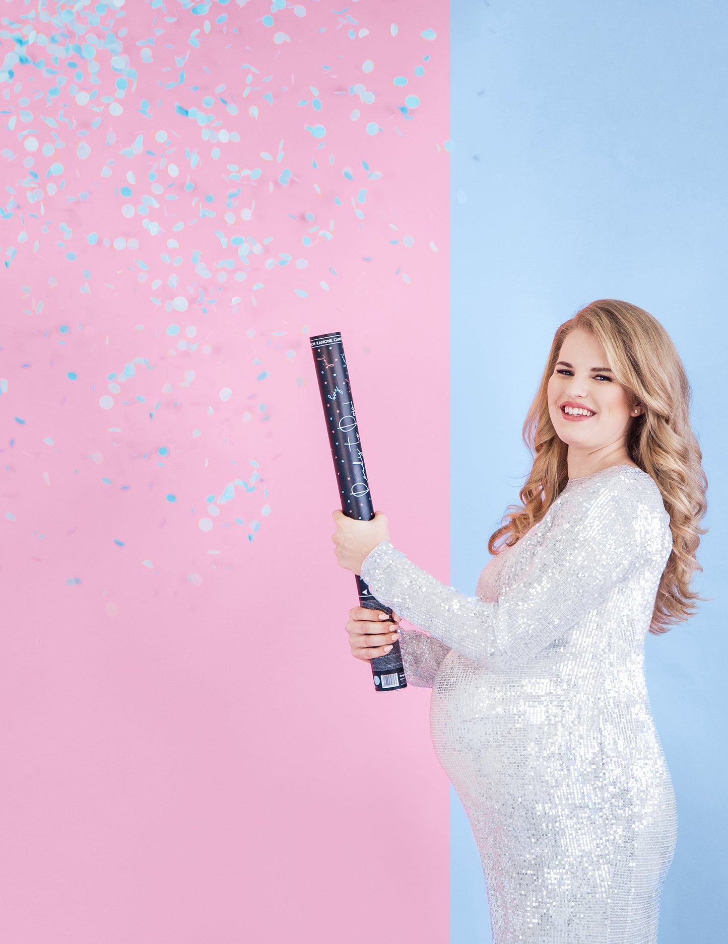 Modri konfeti top fant 60 cm otroška zabava