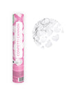 Canon à confettis coeurs pour fête blancs