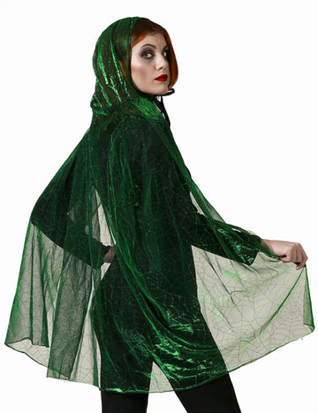 Zeleni pajkov s kapuco na kapuco s kapuco