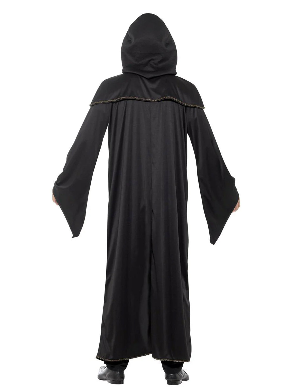 Vue de dos de la cape étudiant sorcier pour homme