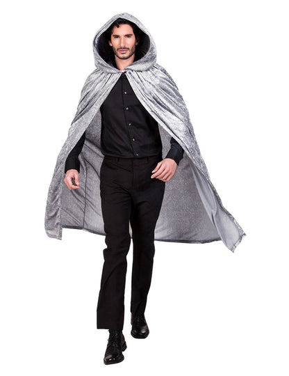 Siv rt žamet videz 170 cm adul za noč čarovnic
