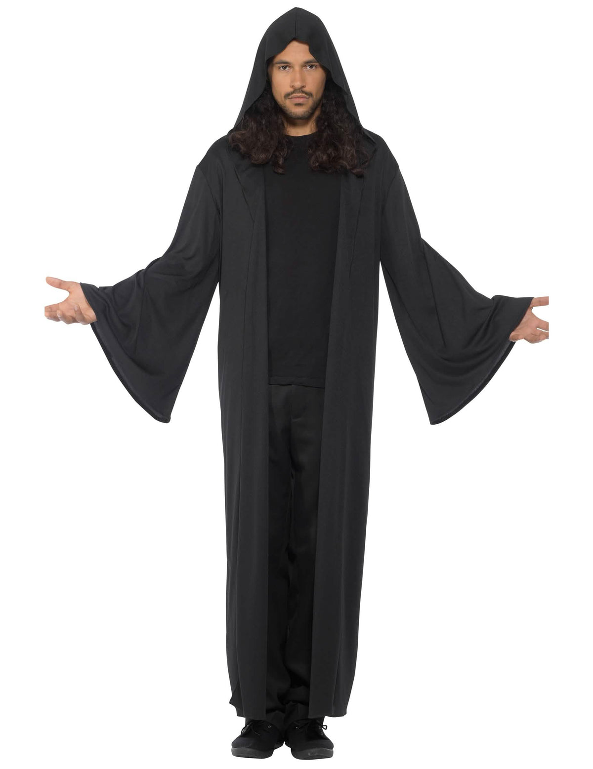 Pregled dolgega plašča s kapuco za halloween