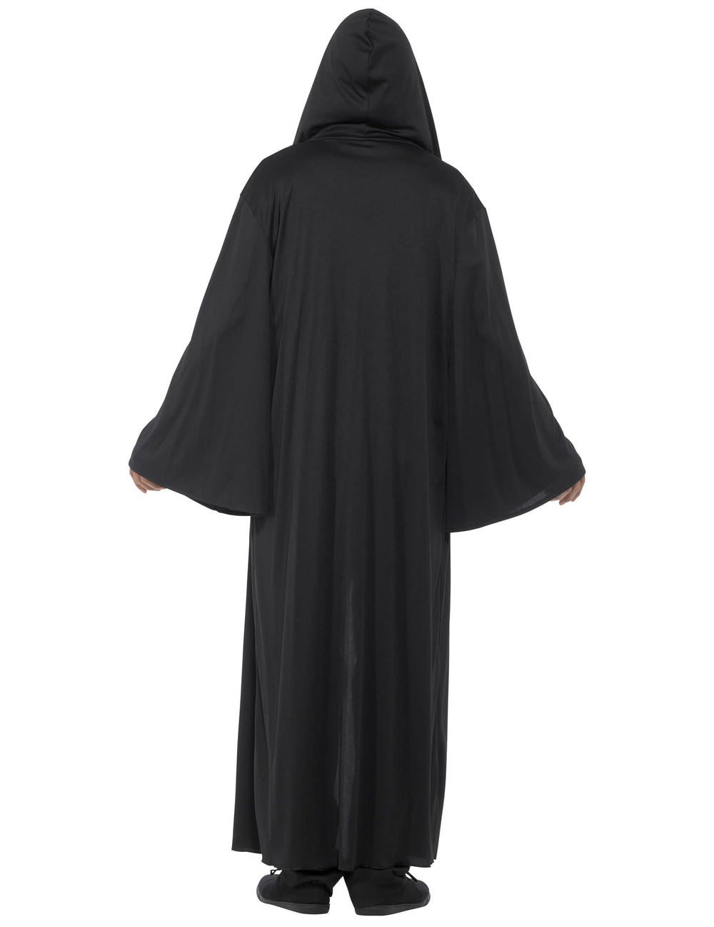 Pogled od zadaj na dolgo plašč s kapuco halloween