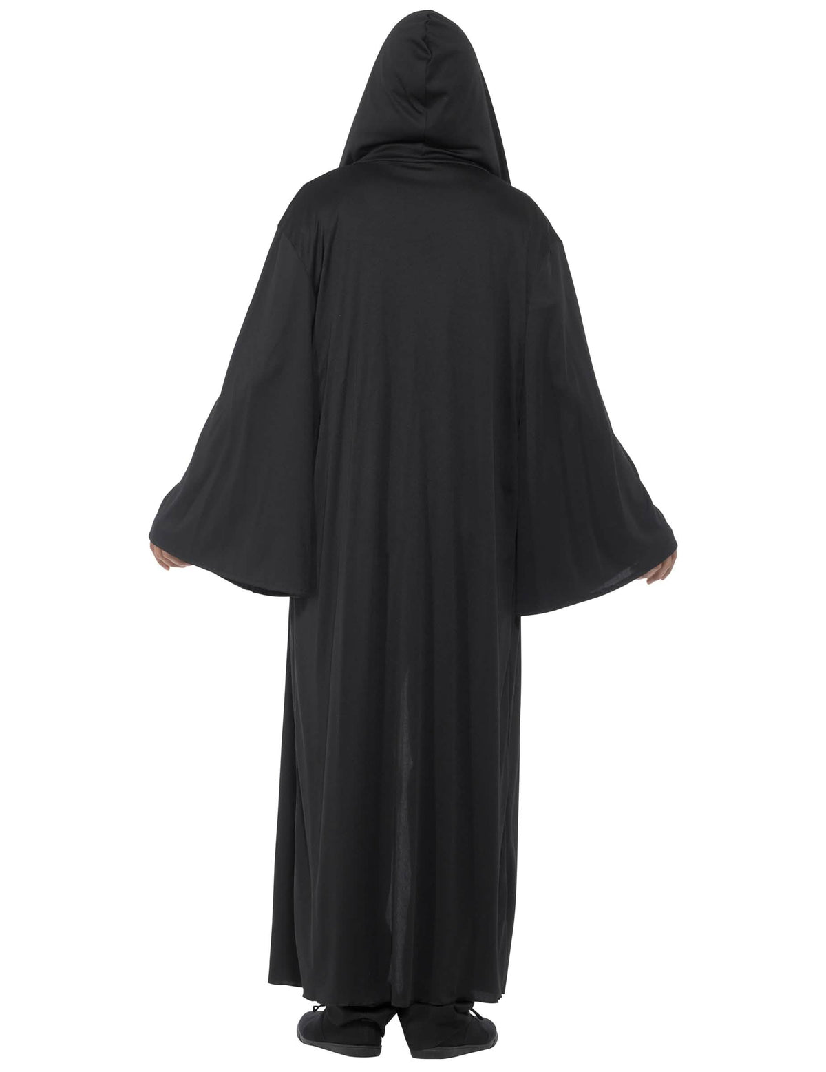 Pogled od zadaj na dolgo plašč s kapuco halloween