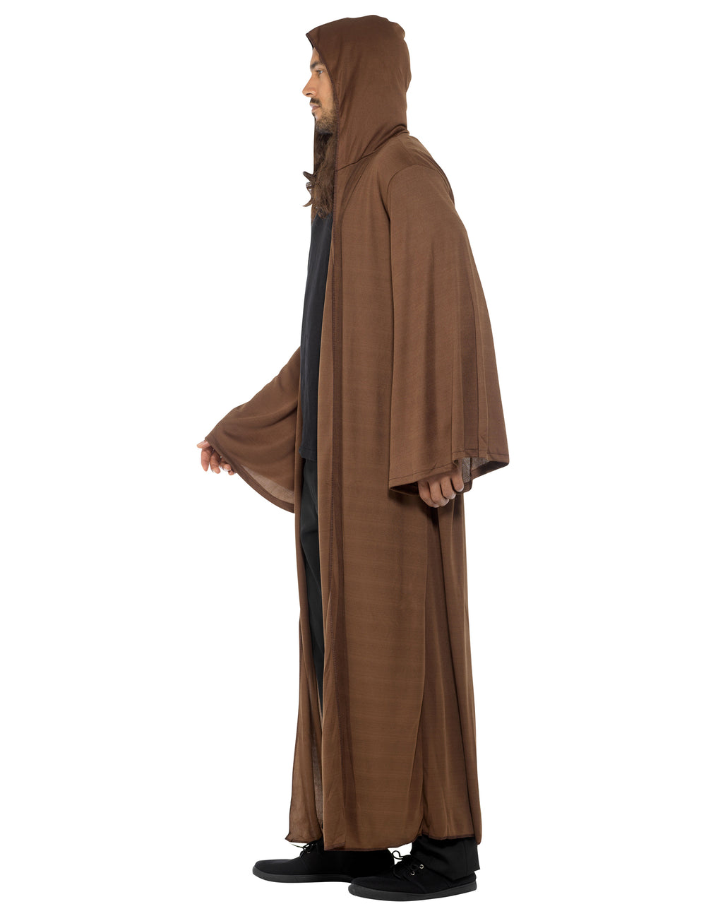 Vue de profil de la cape marron pour adulte
