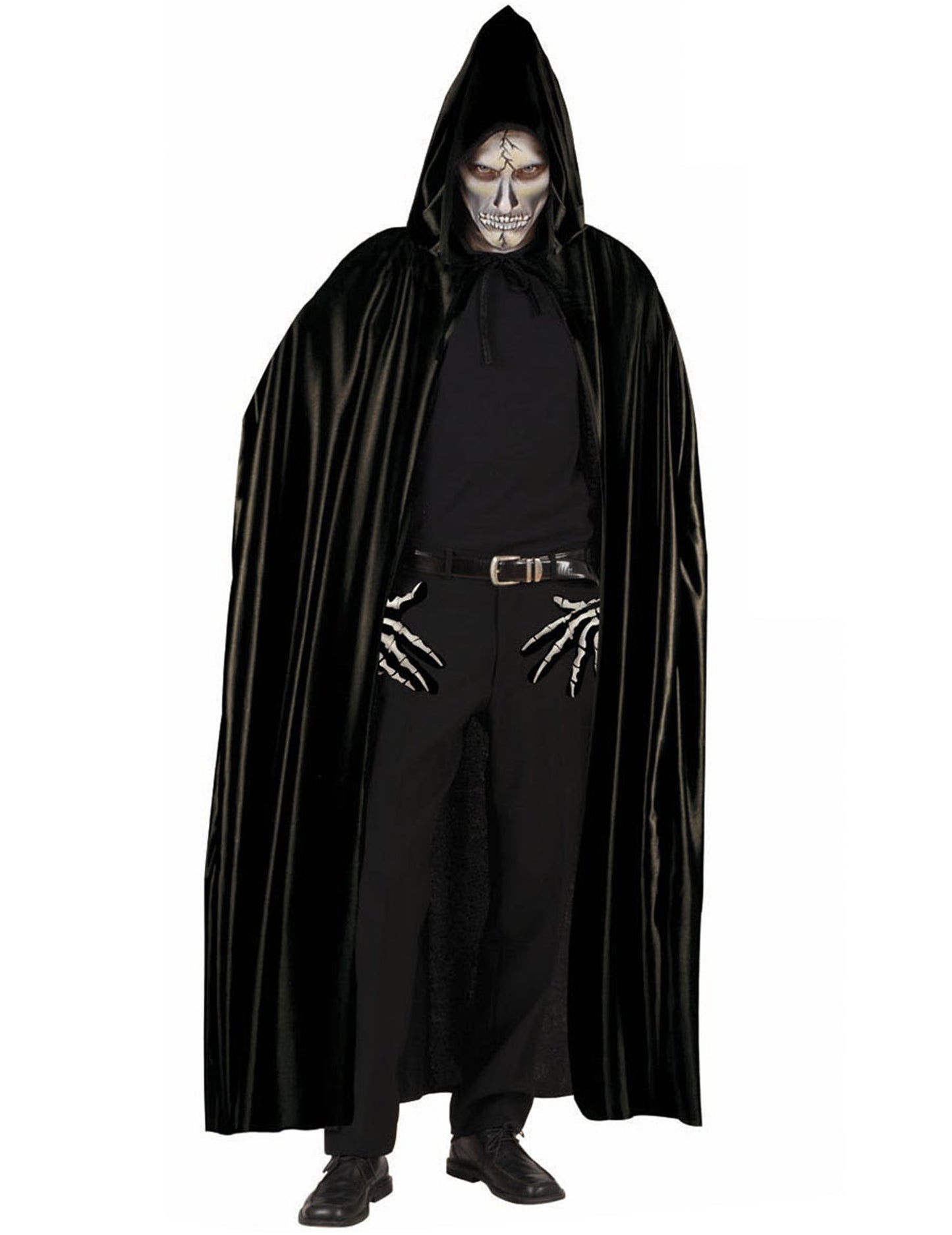 Cape avec capuche pour adulte noire