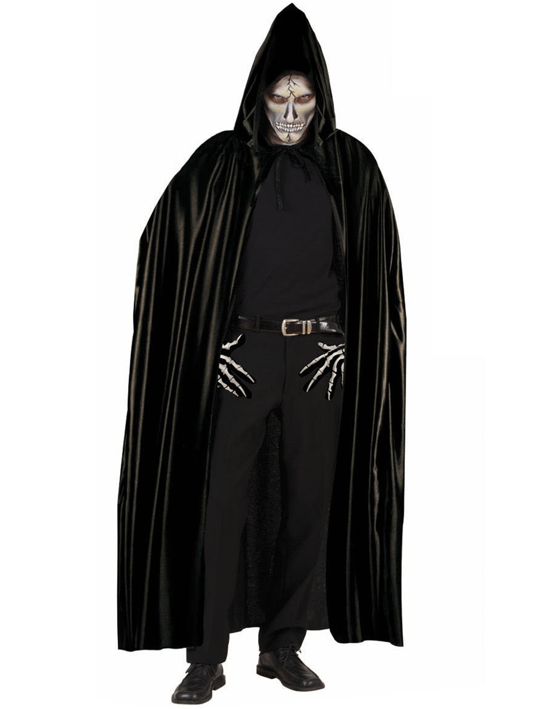 Cape avec capuche pour adulte noire
