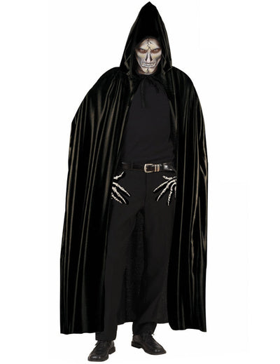 Cape avec capuche pour adulte noire