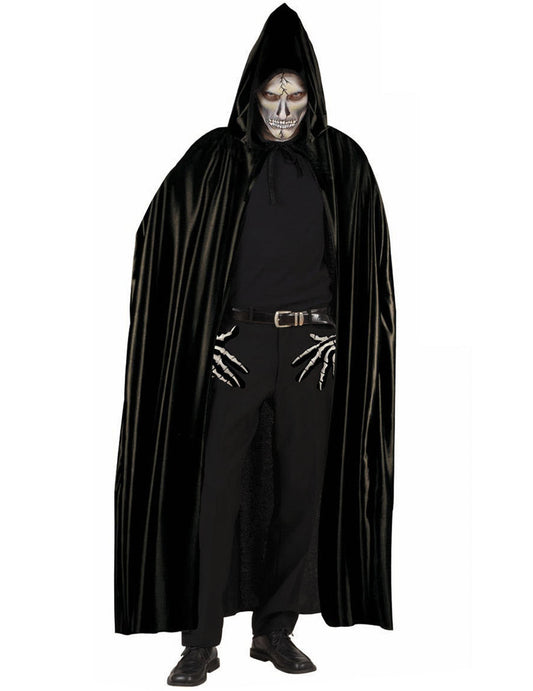 Cape avec capuche pour adulte noire