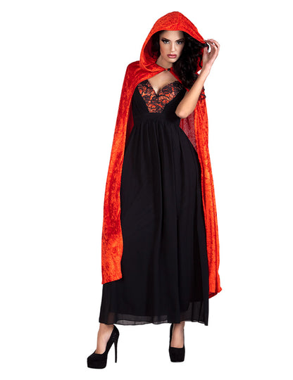 Rdeči Cape Velvet vidik 120 cm Adule Halloween