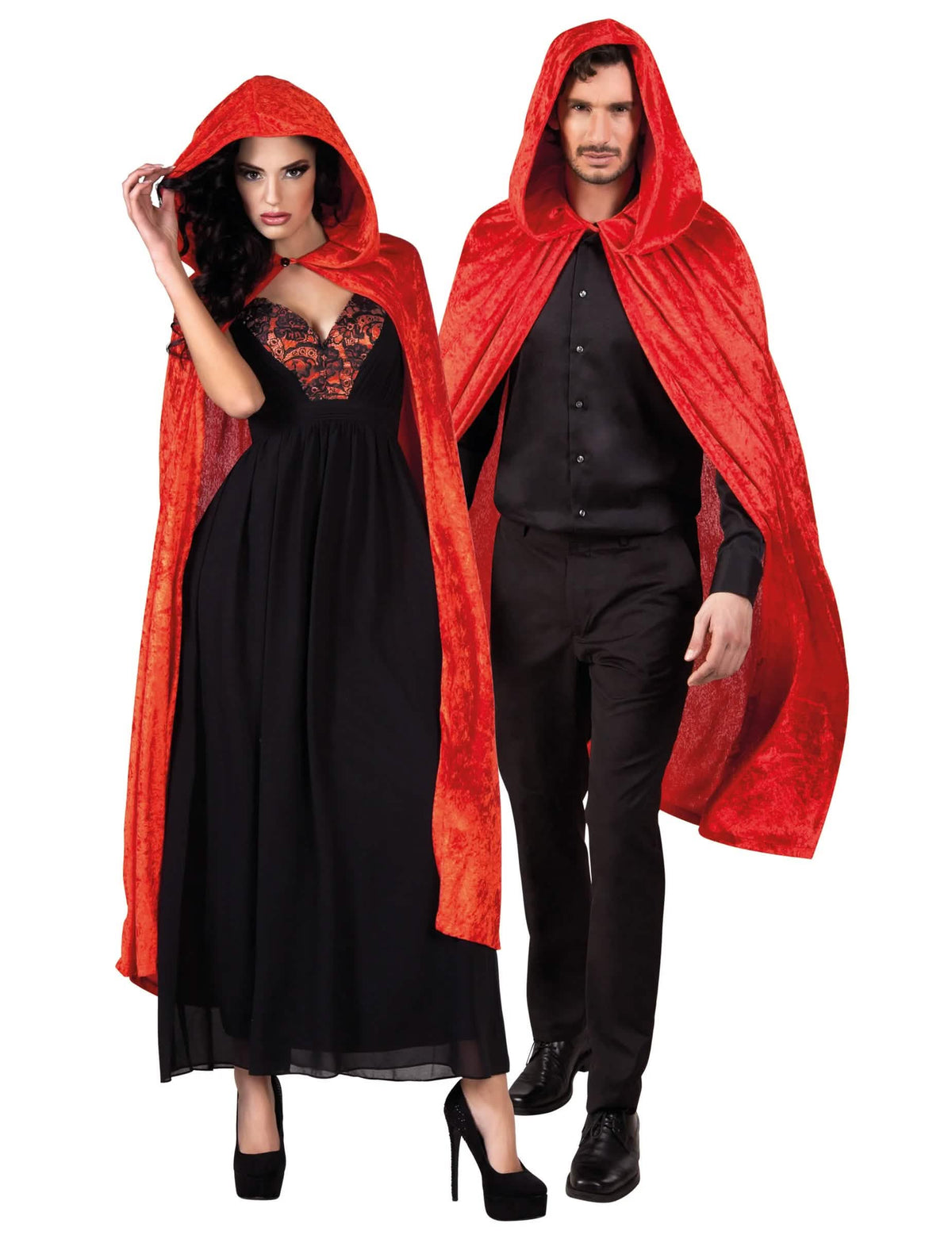 Halloween plašč za odrasli rdeča videz žameta