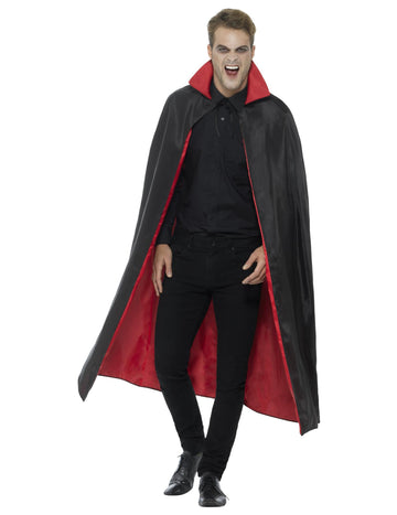 Reverzibilni vampirski saten rt 125 cm Halloween Adult