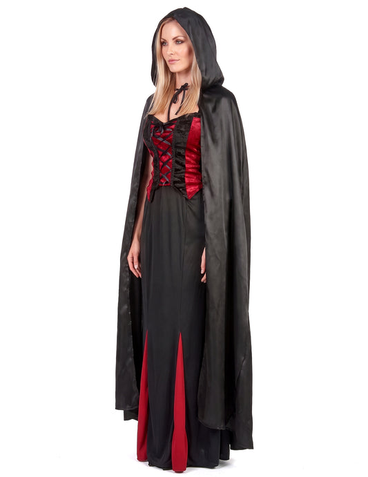 Halloween odrasli črni vampirski ogrinja