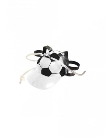 Čelada za pivo za odrasle, črno-bela, z prozornim vizirjem za nogomet