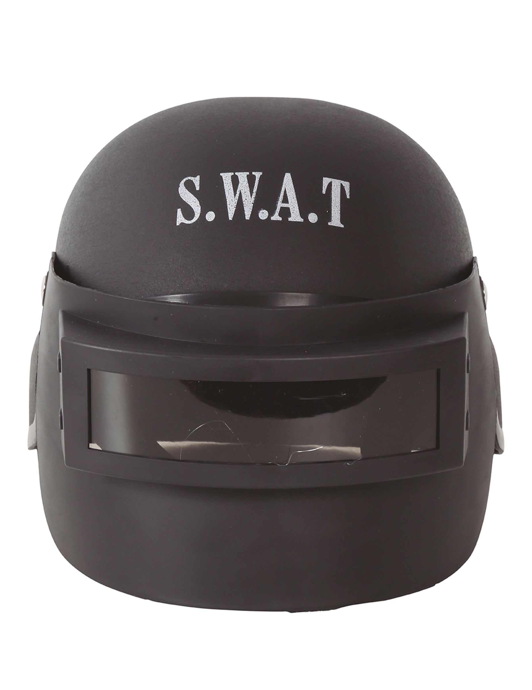 Détail du marquage S.W.A.T du casque anti émeutes SWAT