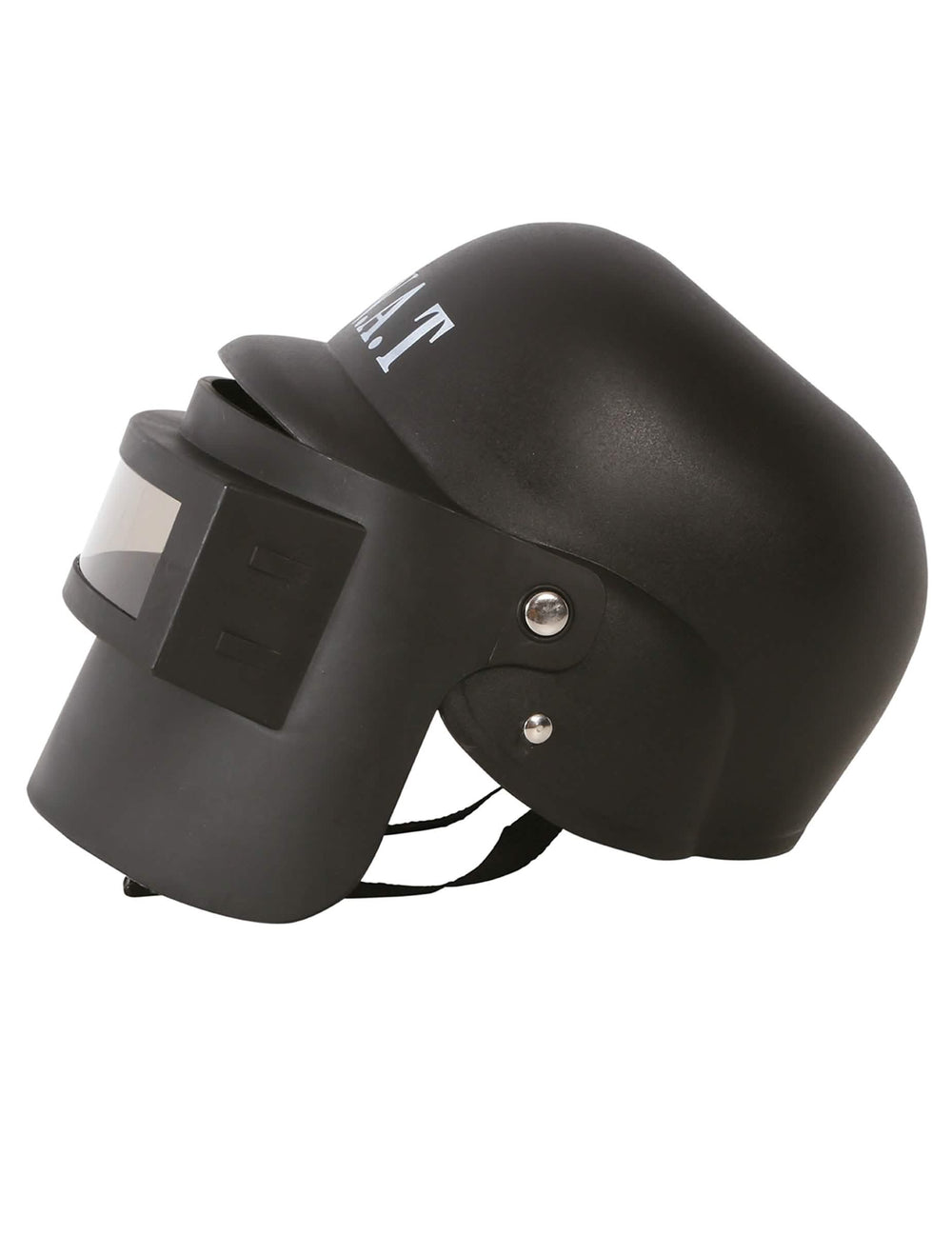 Vue latérale du casque anti émeutes SWAT
