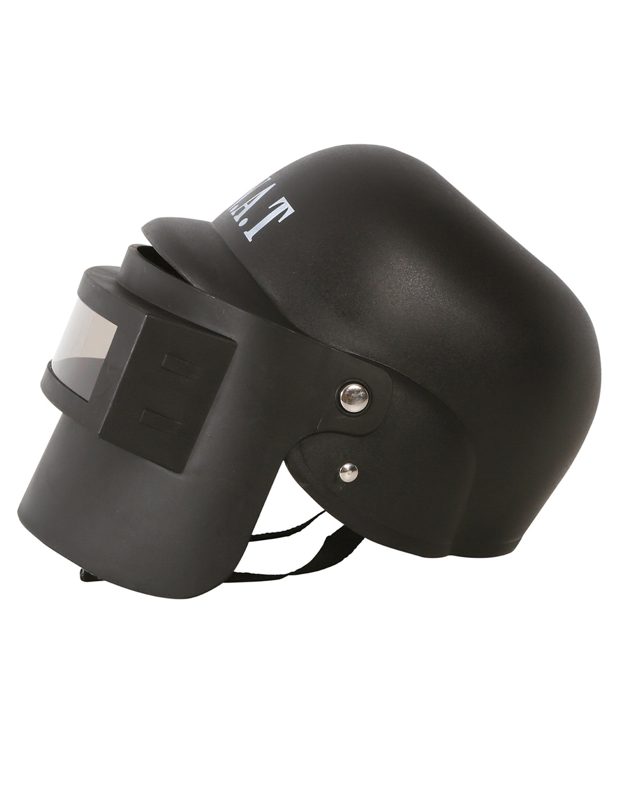Vue latérale du casque anti émeutes SWAT