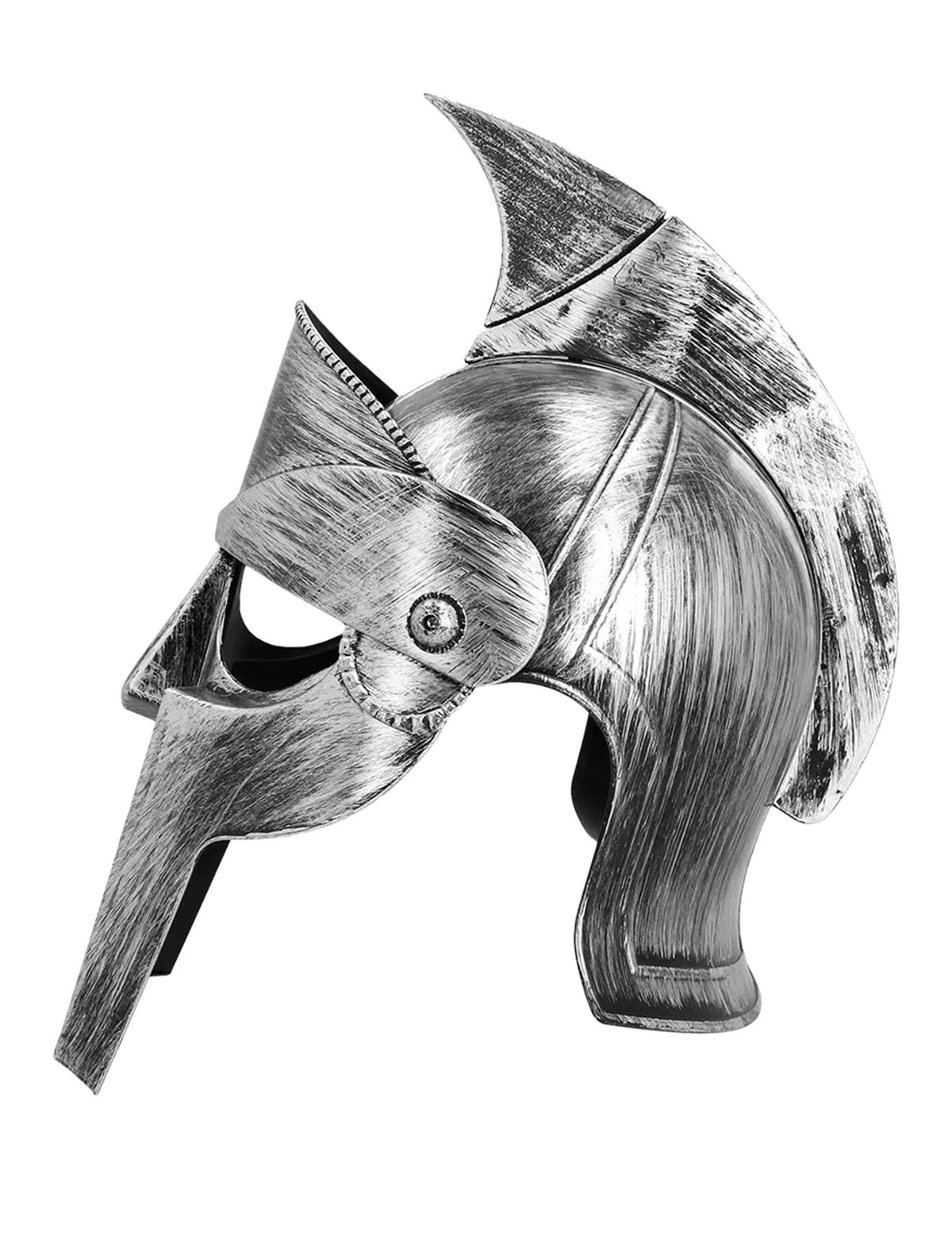 Vue de profil du casque armure gladiateur