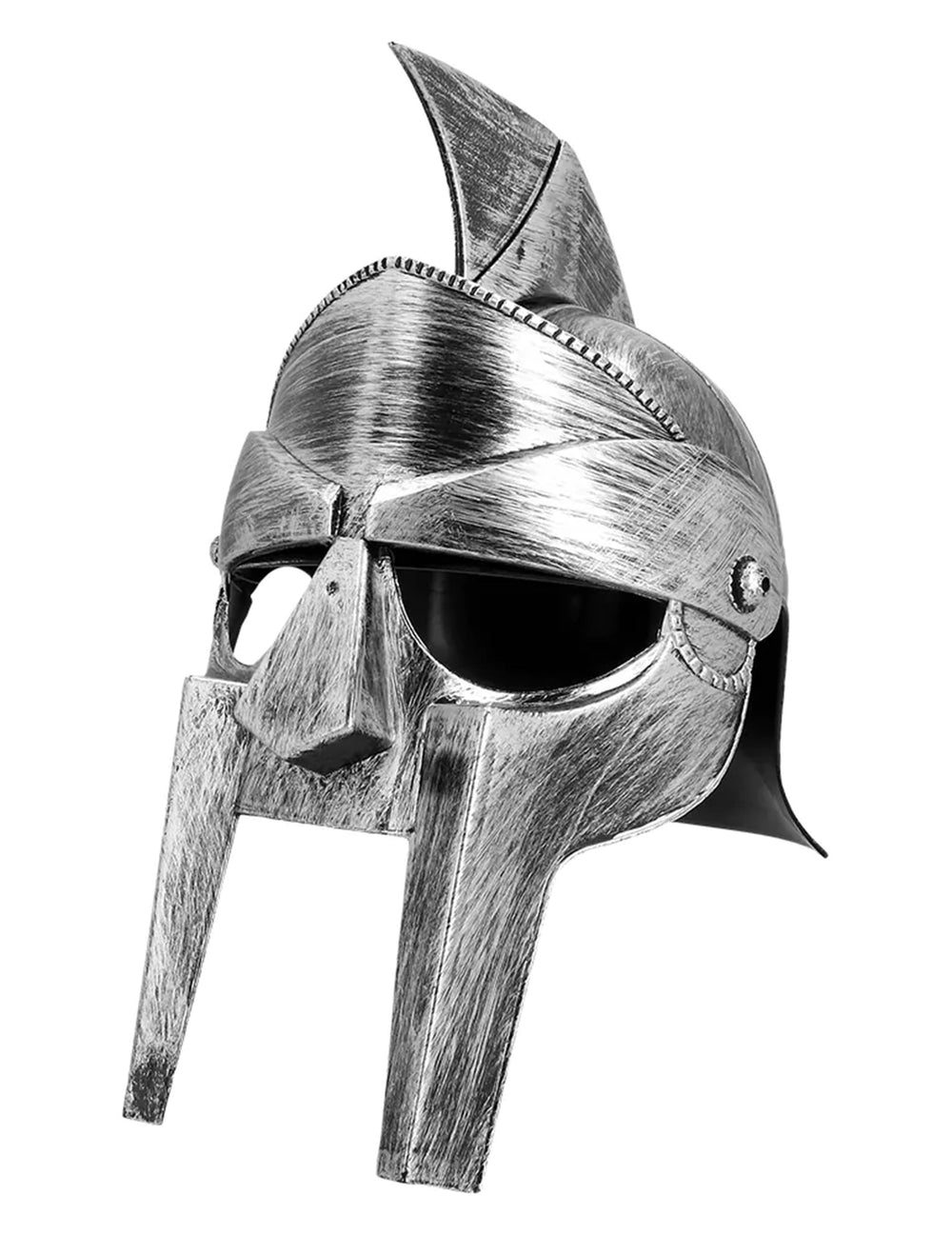 Vue de trois-quarts face du casque armure gladiateur
