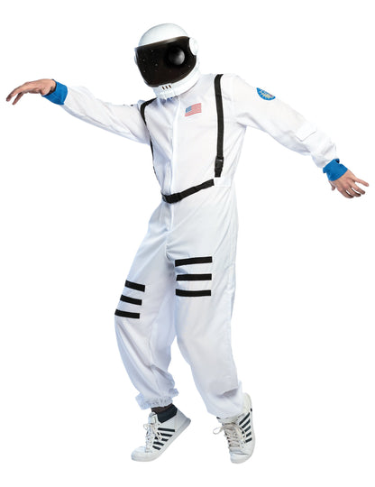 Odrasli beli astronavt čelada