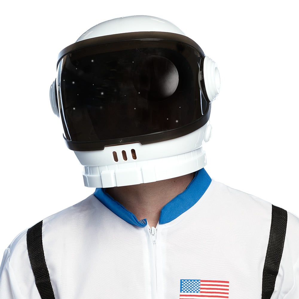 Odrasli beli astronavt čelada