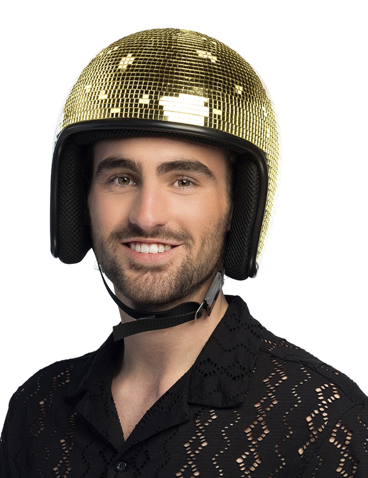 čelada za odrasle z zlato disko kroglo