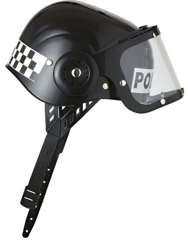 Vue de profil du casque de police pour enfant
