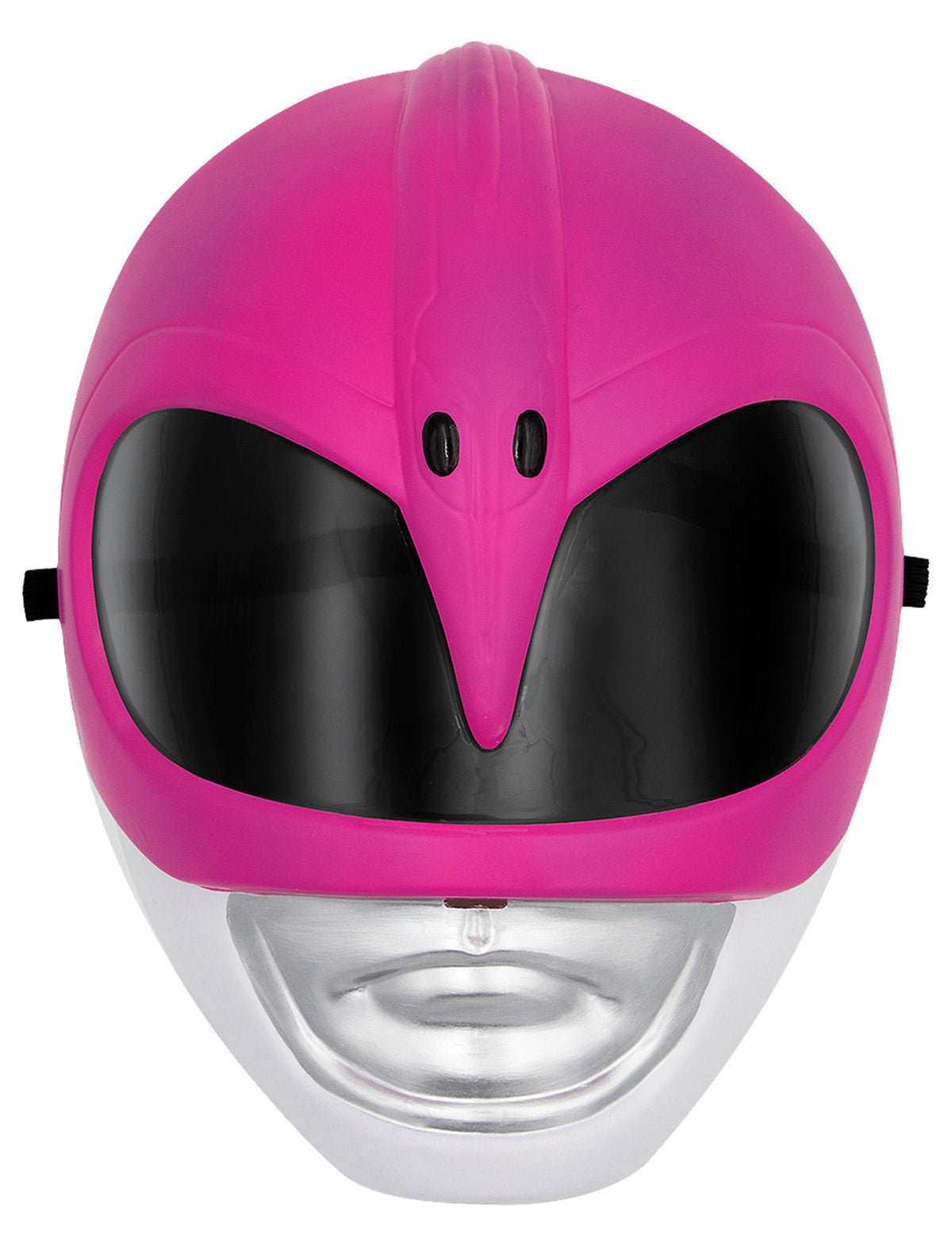Vue de face du casque Power Ranger pour adulte