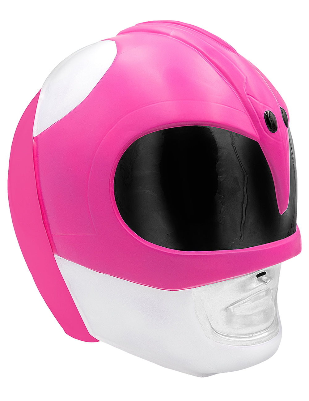 Casque Power Ranger pour adulte rose et blanc