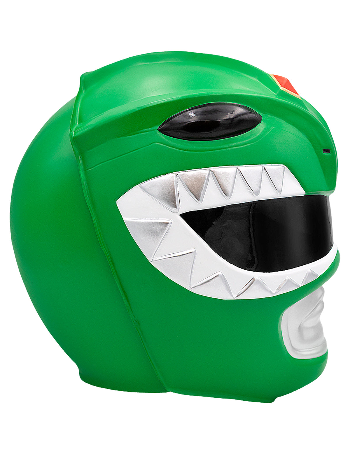 Vue de profil du casque Power Ranger pour adulte vert