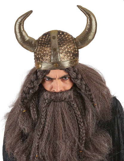 Čelada za odrasle kovinske vikinge