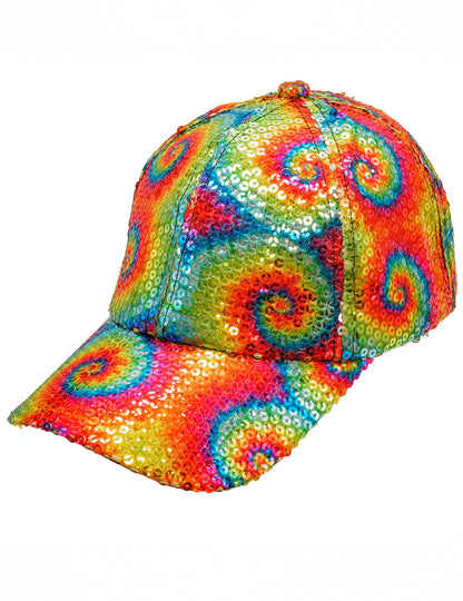Casquette à sequins tie and dye adulte