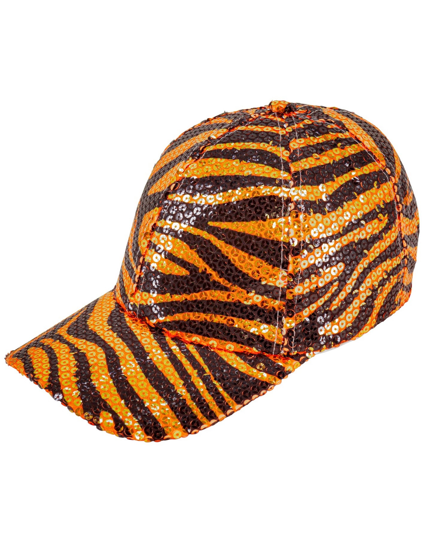 Casquette à sequins tigrée adulte