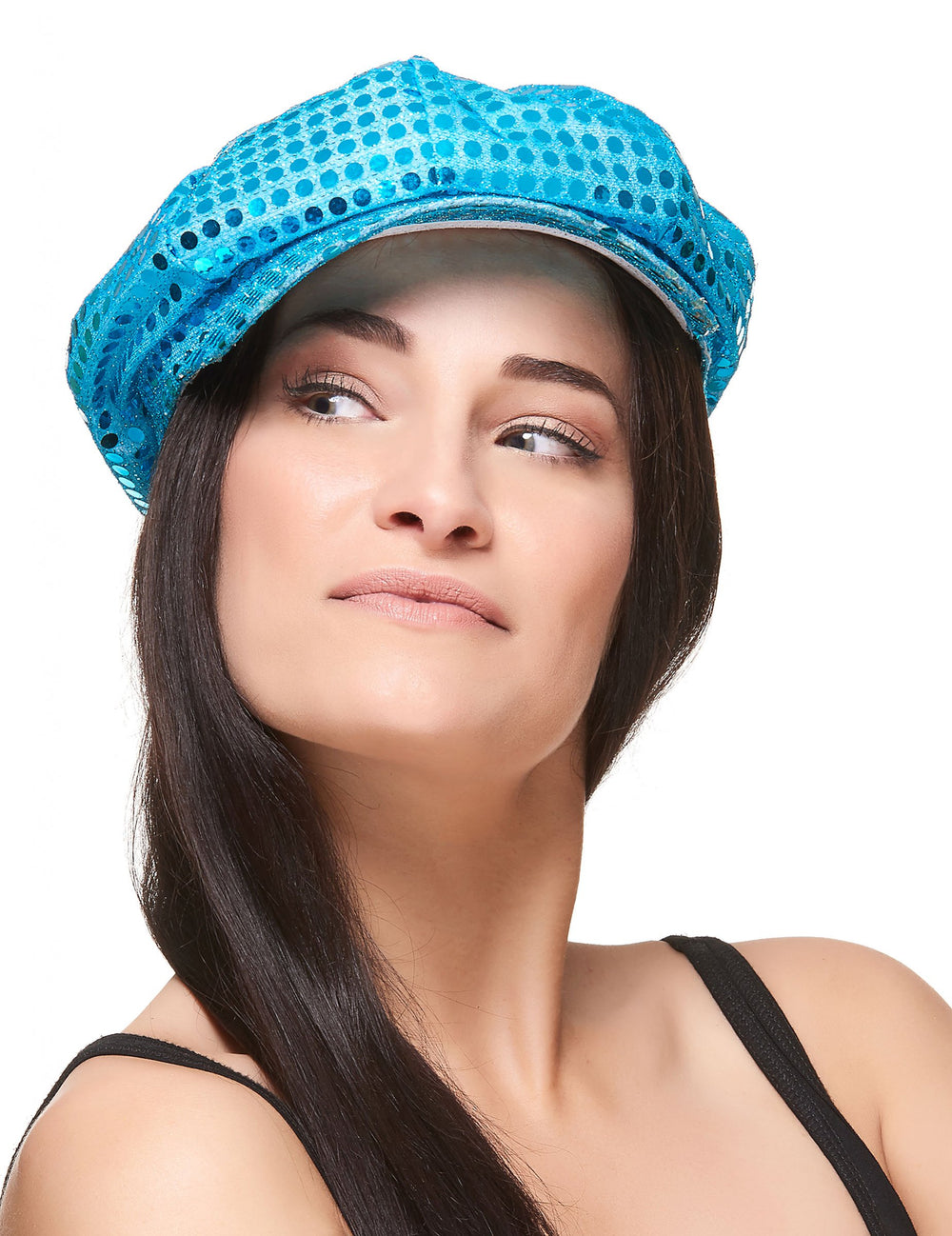 Vue de face de la casquette disco pour adulte
