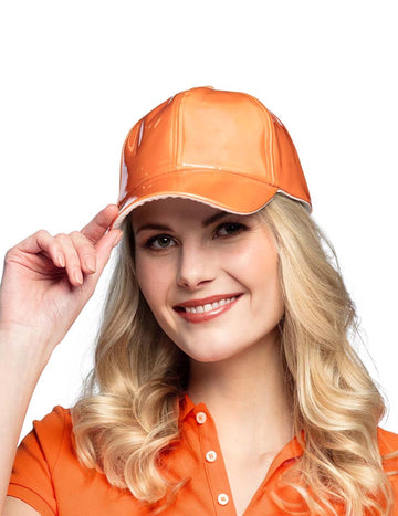 Oranžna holografska kapa za odrasle