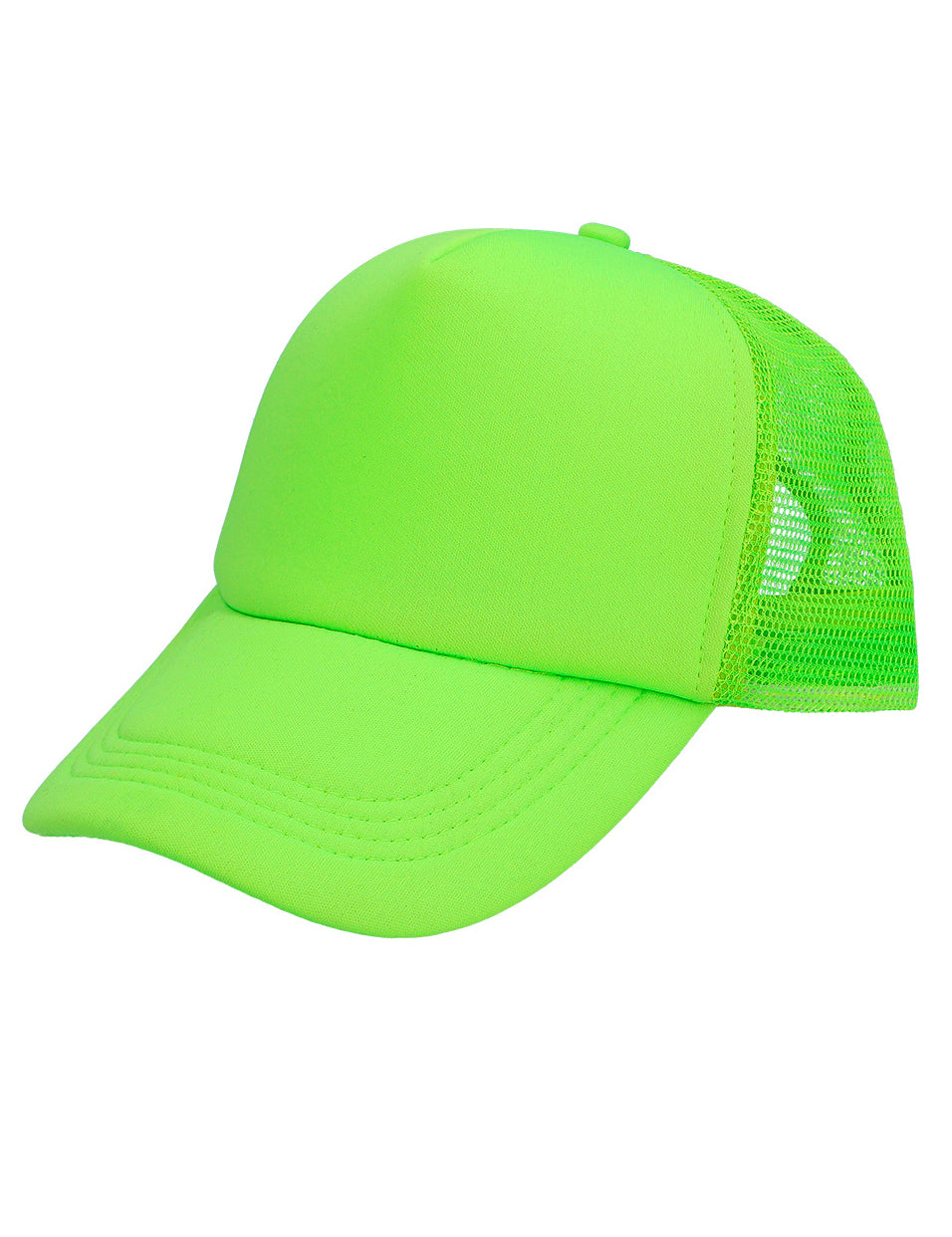 Casquette fluo pour adulte vert fluo avec filet