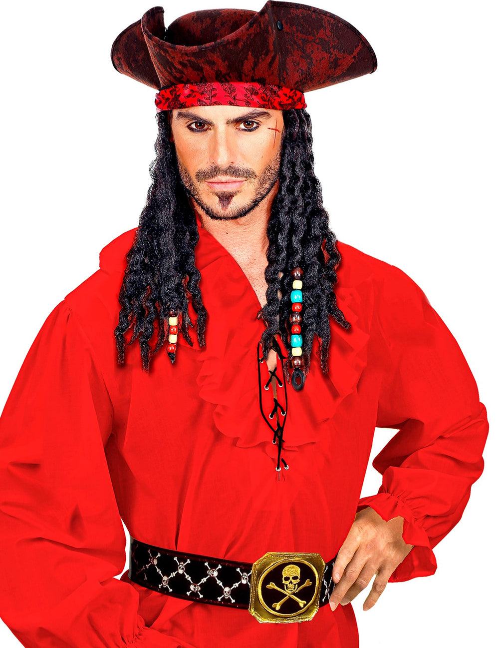 Détail de la boucle de la ceinture pirate pour femme