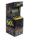 Centre de table mini arcade jeu vidéo années 80's pour décoration noir et multicolore en carton
